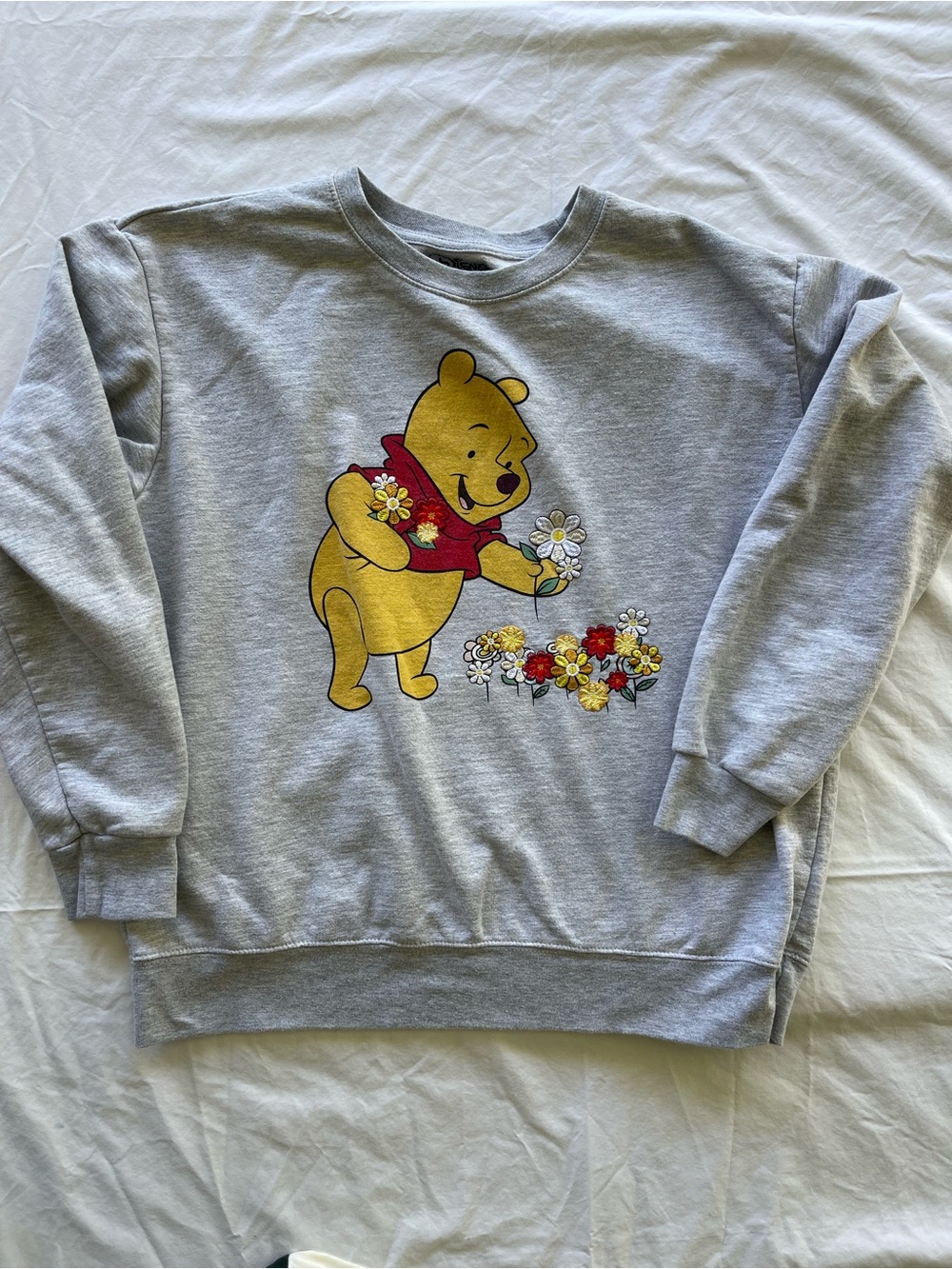 Disney Winnie the Pooh Crewneck Sweatshirt - Gray, Yellow, Red